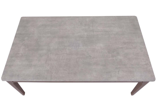 Cosmo Casa - Salontafel - Bruine Poten met Betonlook - Massief Hout en Gelamineerd HDF - 46x120x70cm