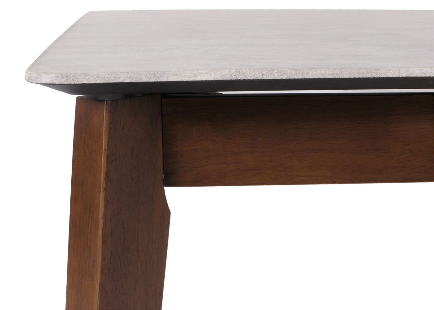Cosmo Casa - Eettafel - Massief Hout - Laminaat - Melamine - 160-200 x 90 cm - Uitschuifbaar - Betonlook - Bruine Poten