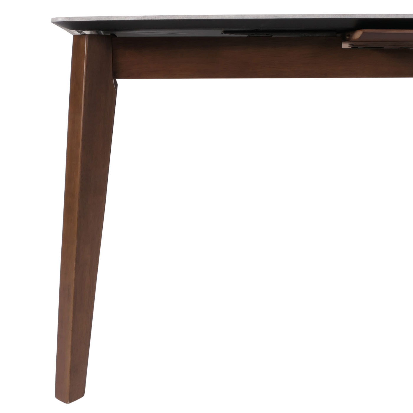 Cosmo Casa - Eettafel - Massief Hout - Laminaat - Melamine - 160-200 x 90 cm - Uitschuifbaar - Betonlook - Bruine Poten