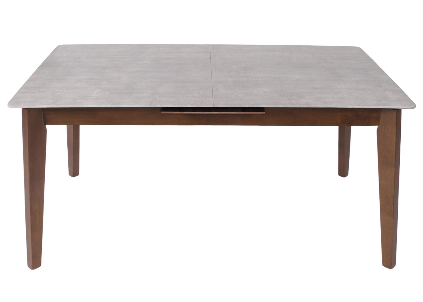 Cosmo Casa - Eettafel - Massief Hout - Laminaat - Melamine - 160-200 x 90 cm - Uitschuifbaar - Betonlook - Bruine Poten