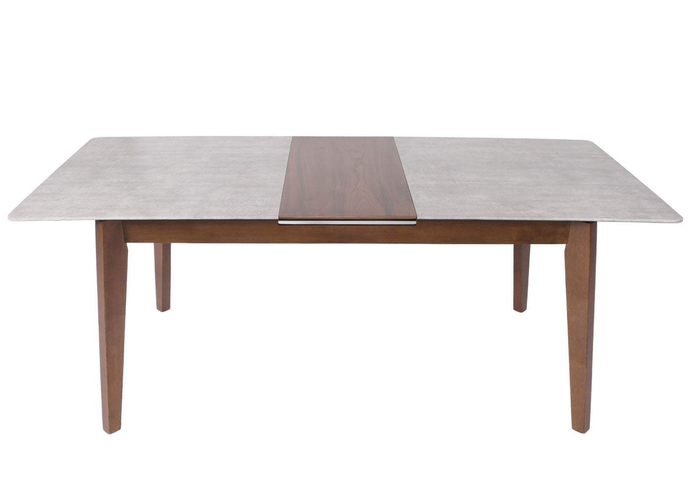 Cosmo Casa - Eettafel - Massief Hout - Laminaat - Melamine - 160-200 x 90 cm - Uitschuifbaar - Betonlook - Bruine Poten