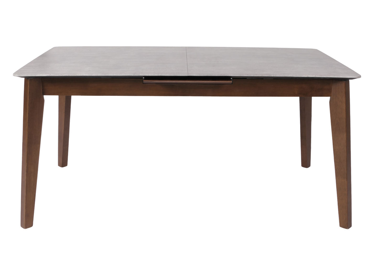 Cosmo Casa - Eettafel - Massief Hout - Laminaat - Melamine - 160-200 x 90 cm - Uitschuifbaar - Betonlook - Bruine Poten