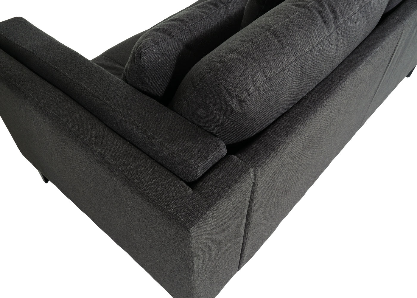 Cosmo Casa - Bankstel - Hoekbank L-vorm - Massief Hout en Stoftextiel - Donkergrijs - 293 cm