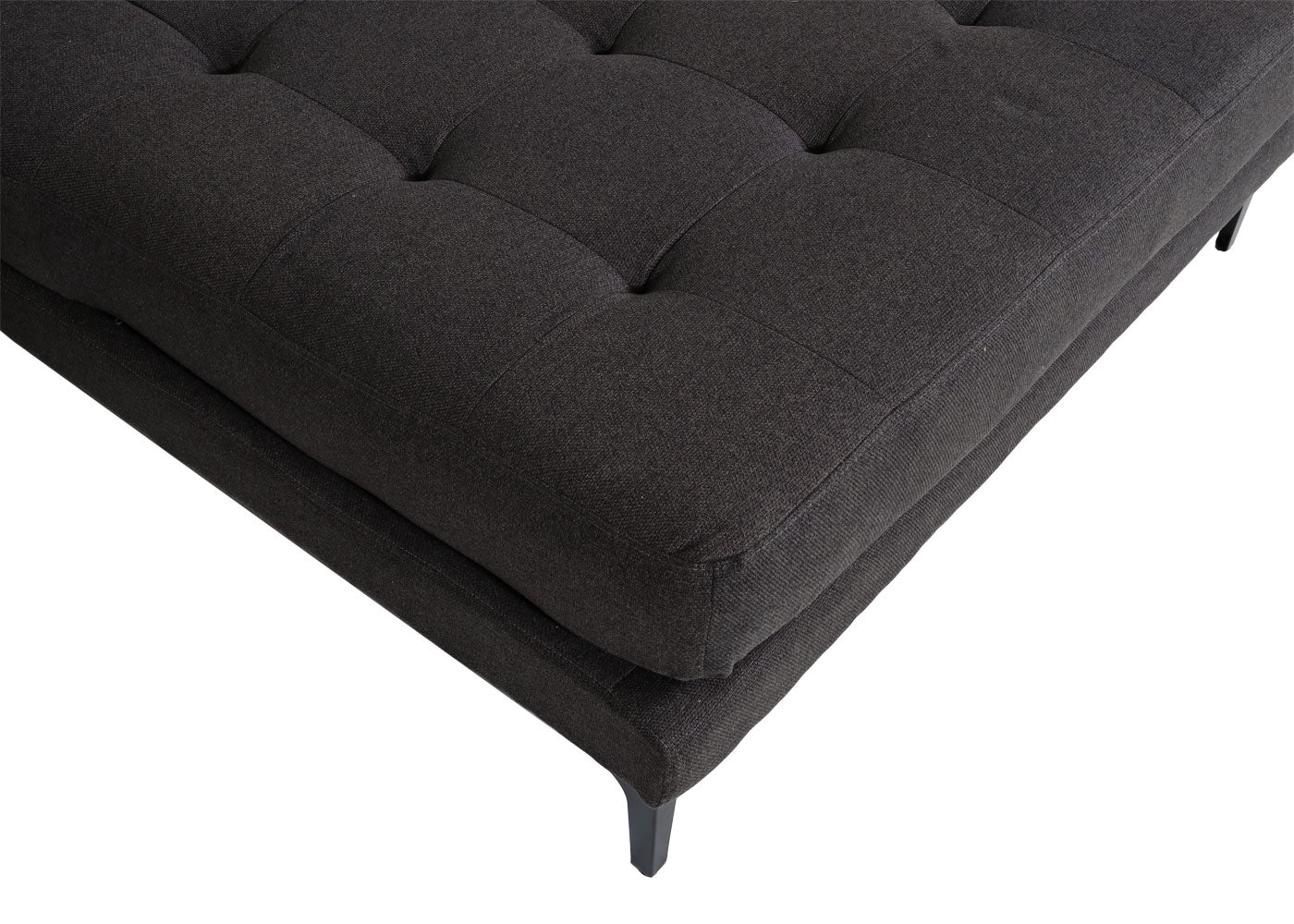 Cosmo Casa - Bankstel - Hoekbank L-vorm - Massief Hout en Stoftextiel - Donkergrijs - 293 cm