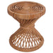 Cosmo Casa - Bijzettafel - Rond - Kubu Rotan - Naturel - 43×38×38 cm