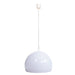 Cosmo Casa - Hanglamp - Met Kap - Kunststof - Wit - 40 cm