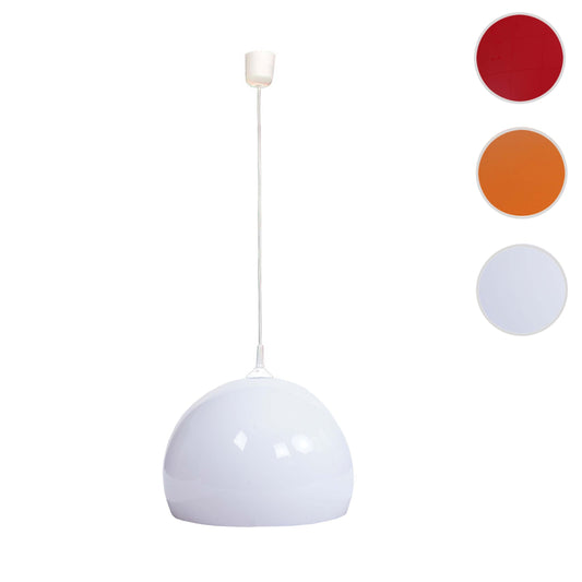 Cosmo Casa - Hanglamp - Met Kap - Kunststof - Wit - 40 cm