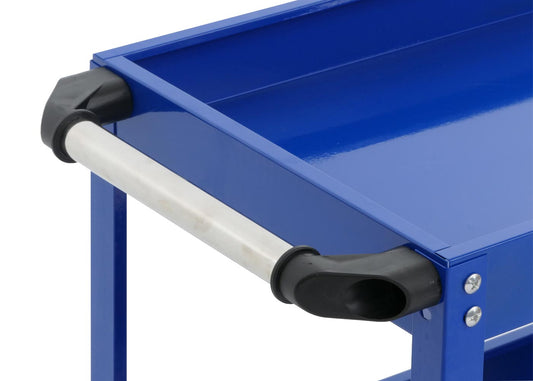 Cosmo Casa - Gereedschapswagen - Wagen - Werkplaatswagen - Transportwagen - Wielen - Handgreep - 3 Laadvlakken - Staal - 73x73x36cm - Blauw