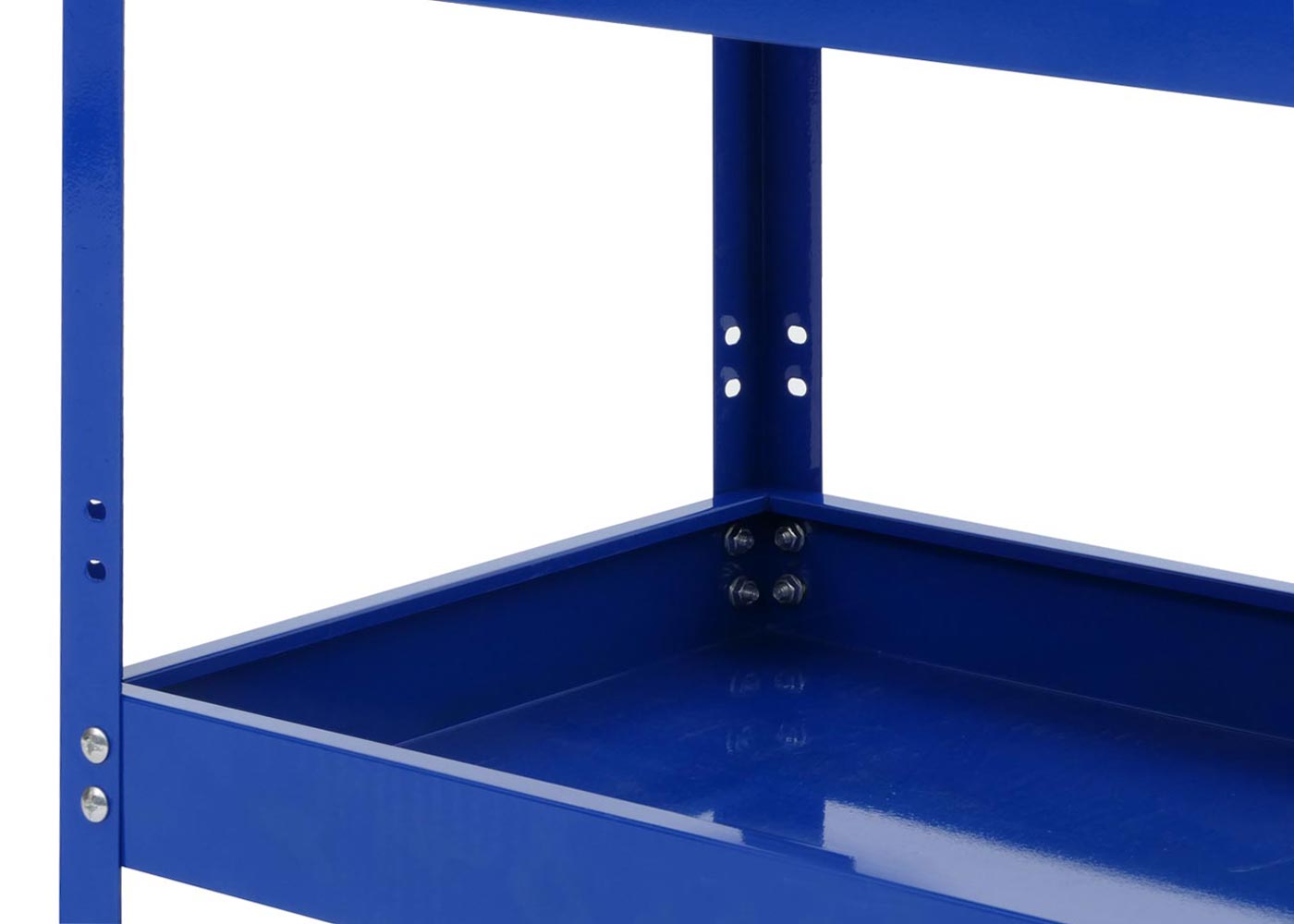 Cosmo Casa - Gereedschapswagen - Wagen - Werkplaatswagen - Transportwagen - Wielen - Handgreep - 3 Laadvlakken - Staal - 73x73x36cm - Blauw