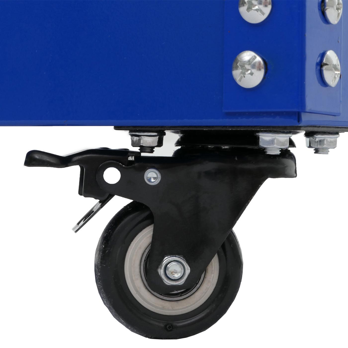 Cosmo Casa - Gereedschapswagen - Wagen - Werkplaatswagen - Transportwagen - Wielen - Handgreep - 3 Laadvlakken - Staal - 73x73x36cm - Blauw