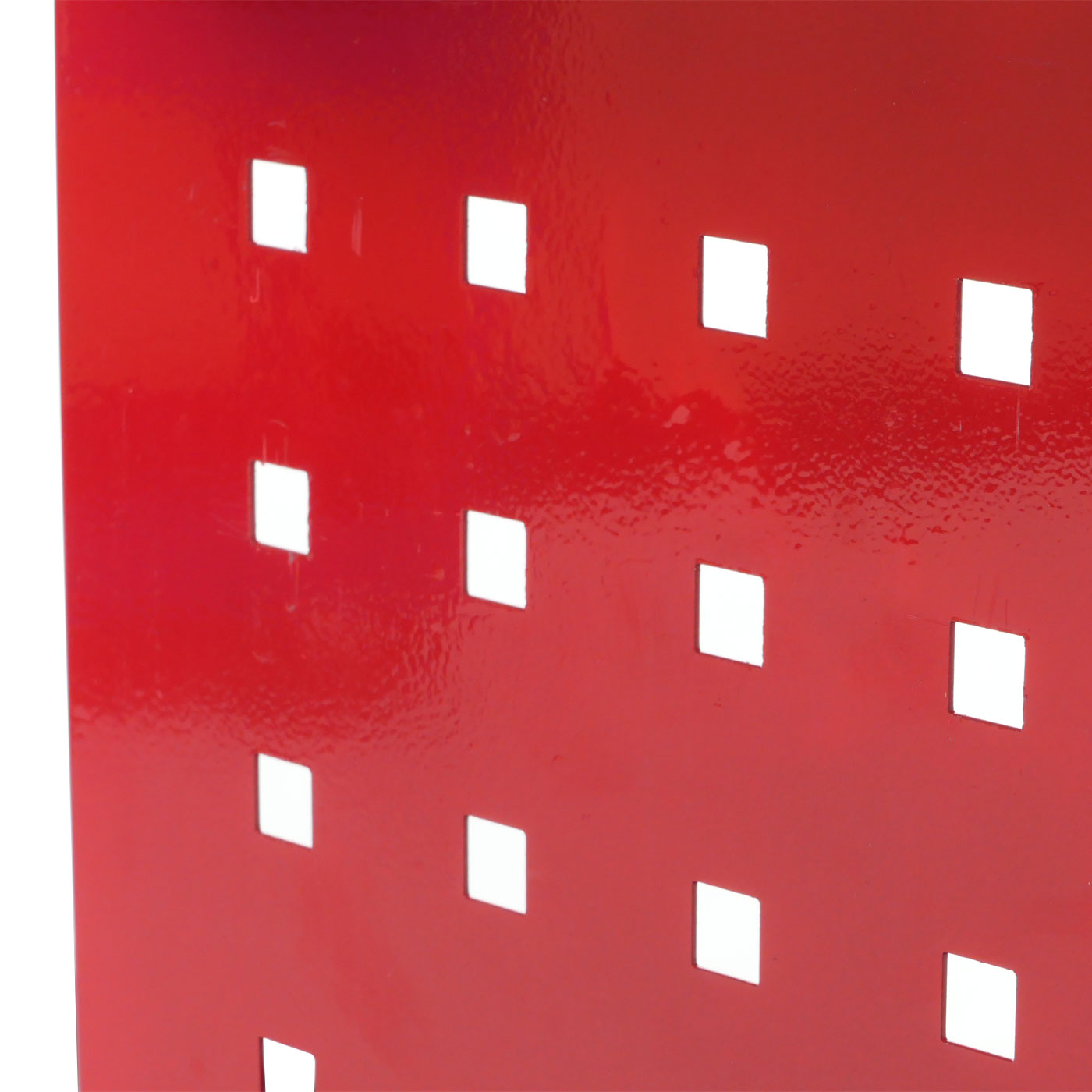 Cosmo Casa - Gereedschapswagen - Werkplaatswagen - Wielen - Handvat - 3 Laadvlakken - Geperforeerd Rooster - Staal - 73x90x35cm - Rood