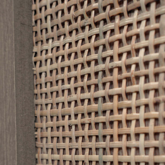 Cosmo Casa - Ladekast - Highboard met Opbergvakken - Kubu Rotan & Houtmelamine - Eikenlook