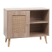 Cosmo Casa - Ladekast - Highboard met Opbergvak - Kubu Rotan Houtmelamine - Eikenlook