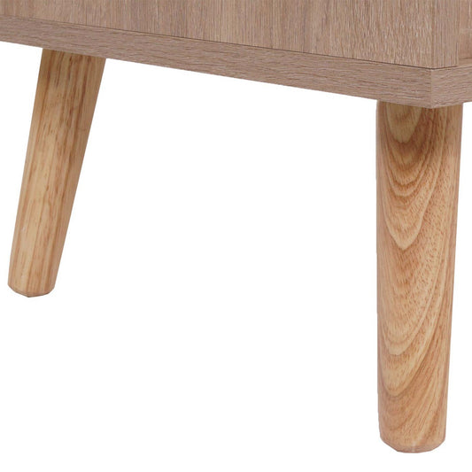 Cosmo Casa - Ladekast - Highboard met Opbergvak - Kubu Rotan Houtmelamine - Eikenlook