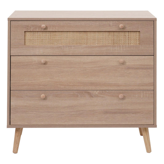 Cosmo Casa - Ladekast - Highboard - Kubu Rotan Houtmelamine - Eikenlook