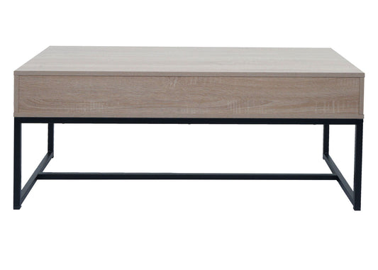 Cosmo Casa - Salontafel - Met Lade - Kubu Rotan & Houtmelamine - Eikenlook