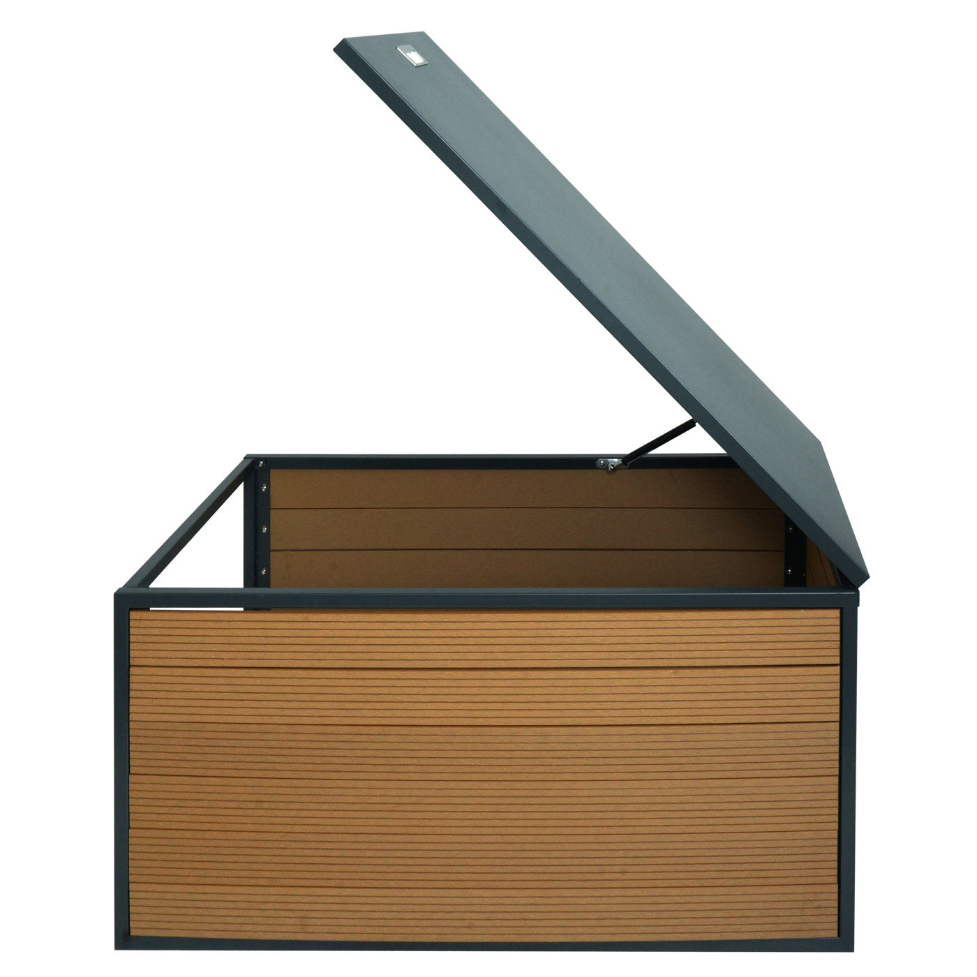 Cosmo Casa - XL Robotmaaiergarage - Met Deksel - WPC & Metaal - Eikenlook - 43×70×90 cm