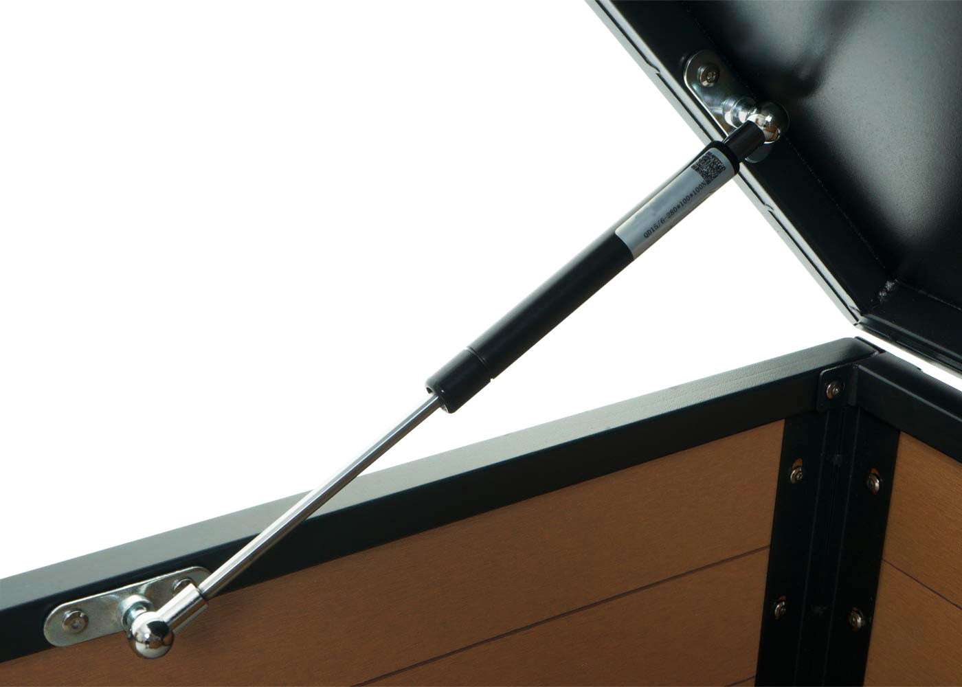 Cosmo Casa - XL Robotmaaiergarage - Met Deksel - WPC & Metaal - Eikenlook - 43×70×90 cm