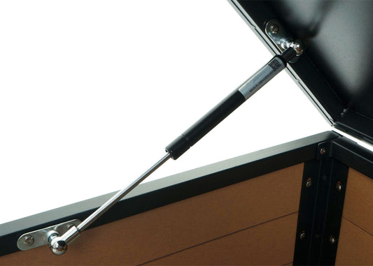 Cosmo Casa - XL Robotmaaiergarage - Met Deksel - WPC & Metaal - Eikenlook - 43×70×90 cm