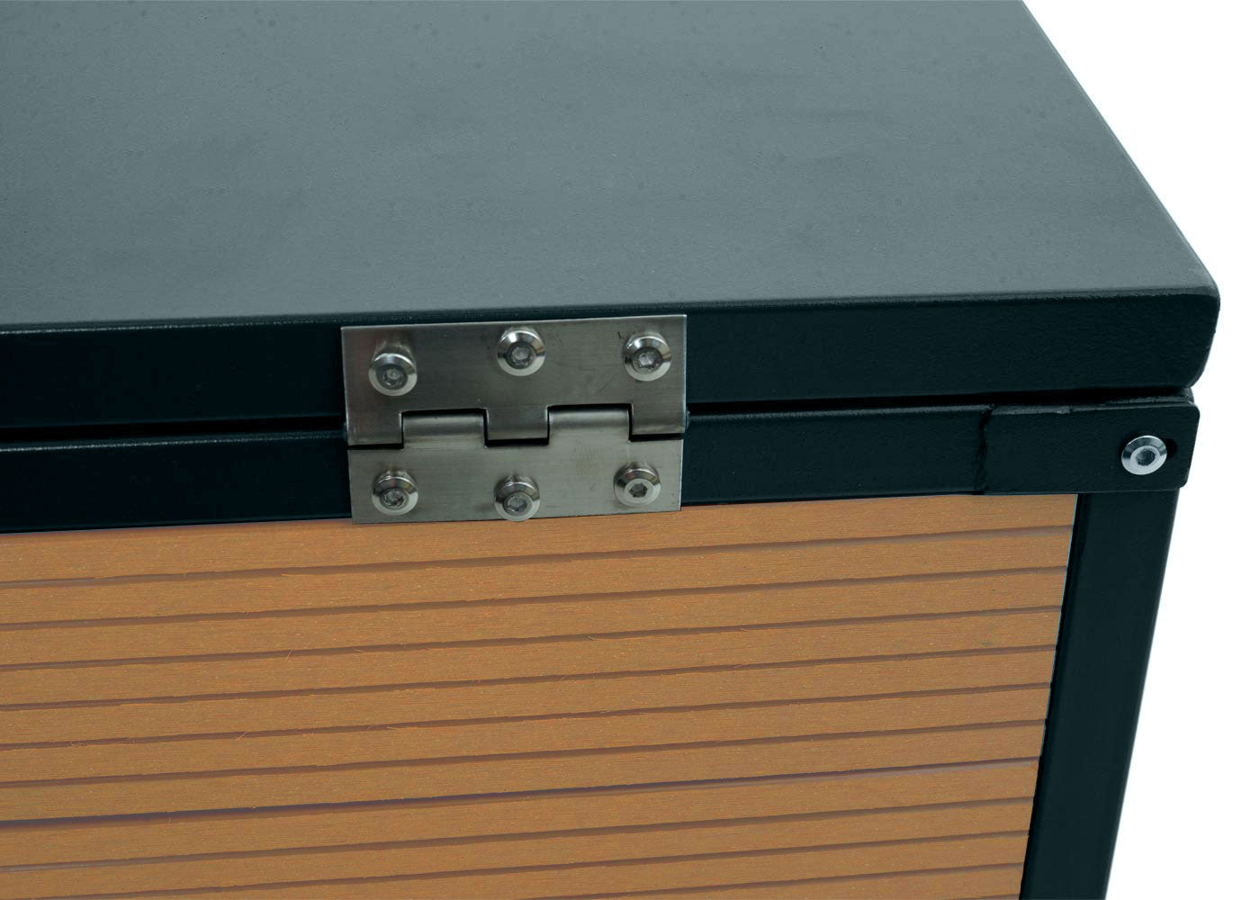 Cosmo Casa - XL Robotmaaiergarage - Met Deksel - WPC & Metaal - Eikenlook - 43×70×90 cm