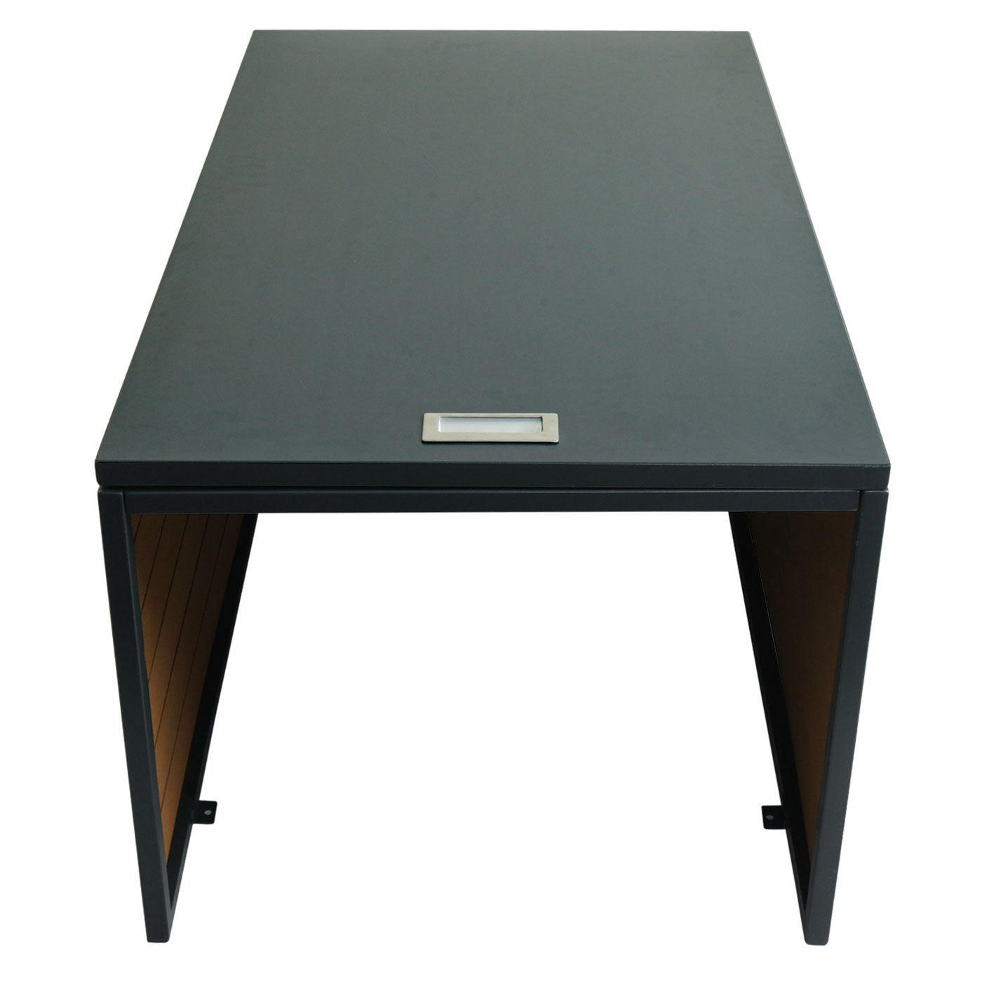 Cosmo Casa - XL Robotmaaiergarage - Met Deksel - WPC & Metaal - Eikenlook - 43×70×90 cm