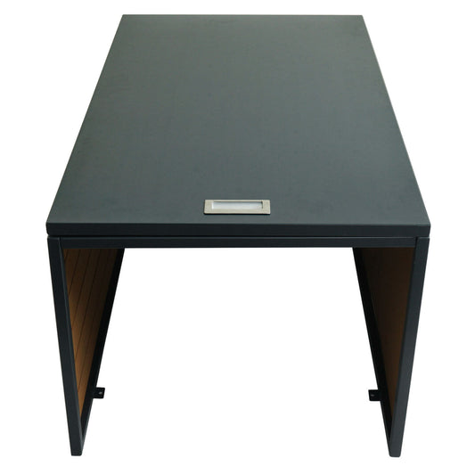 Cosmo Casa - XL Robotmaaiergarage - Met Deksel - WPC & Metaal - Eikenlook - 43×70×90 cm