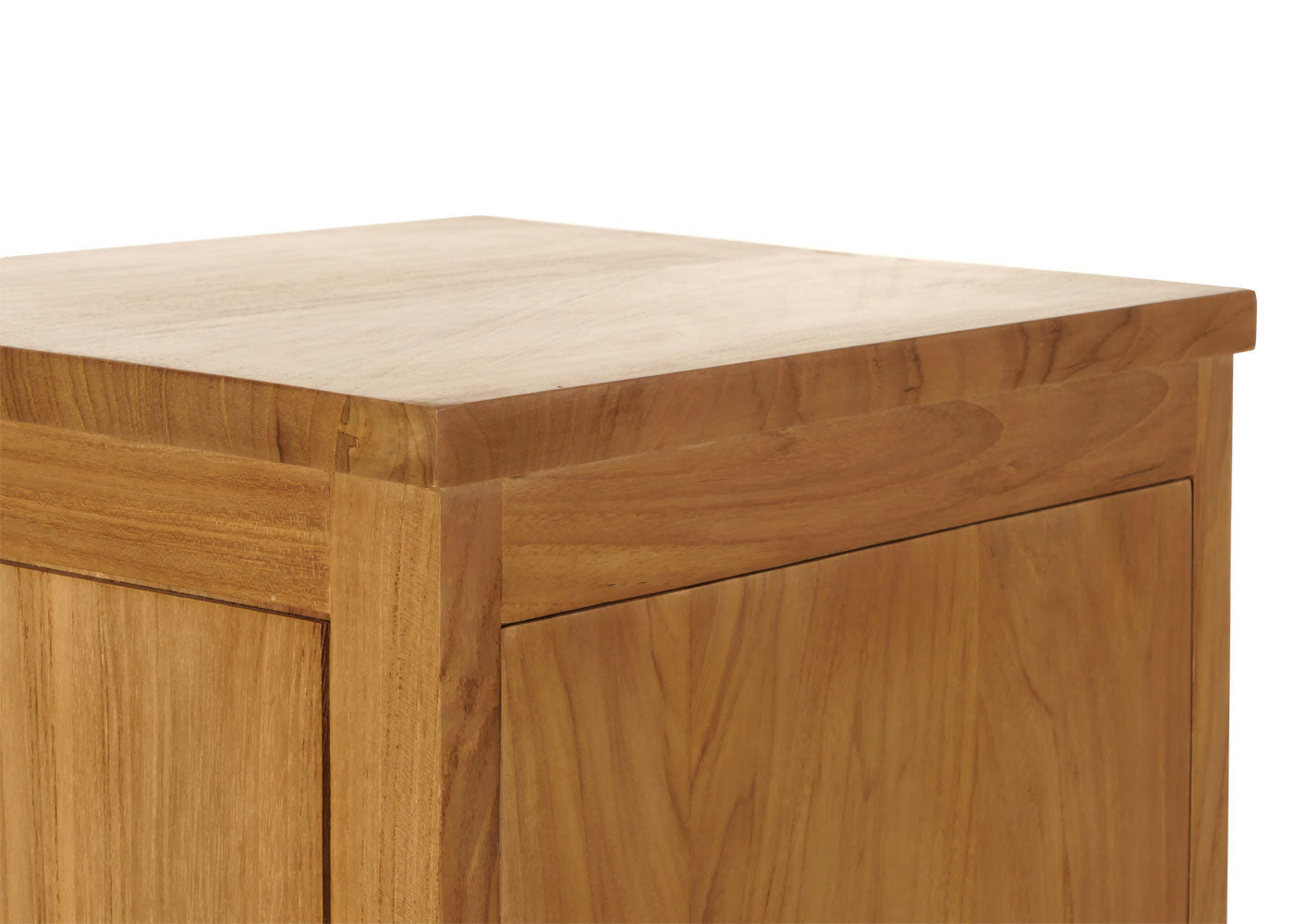 Cosmo Casa - Hoge Badkamerkast - Teak Kernhout - Natuurlijk