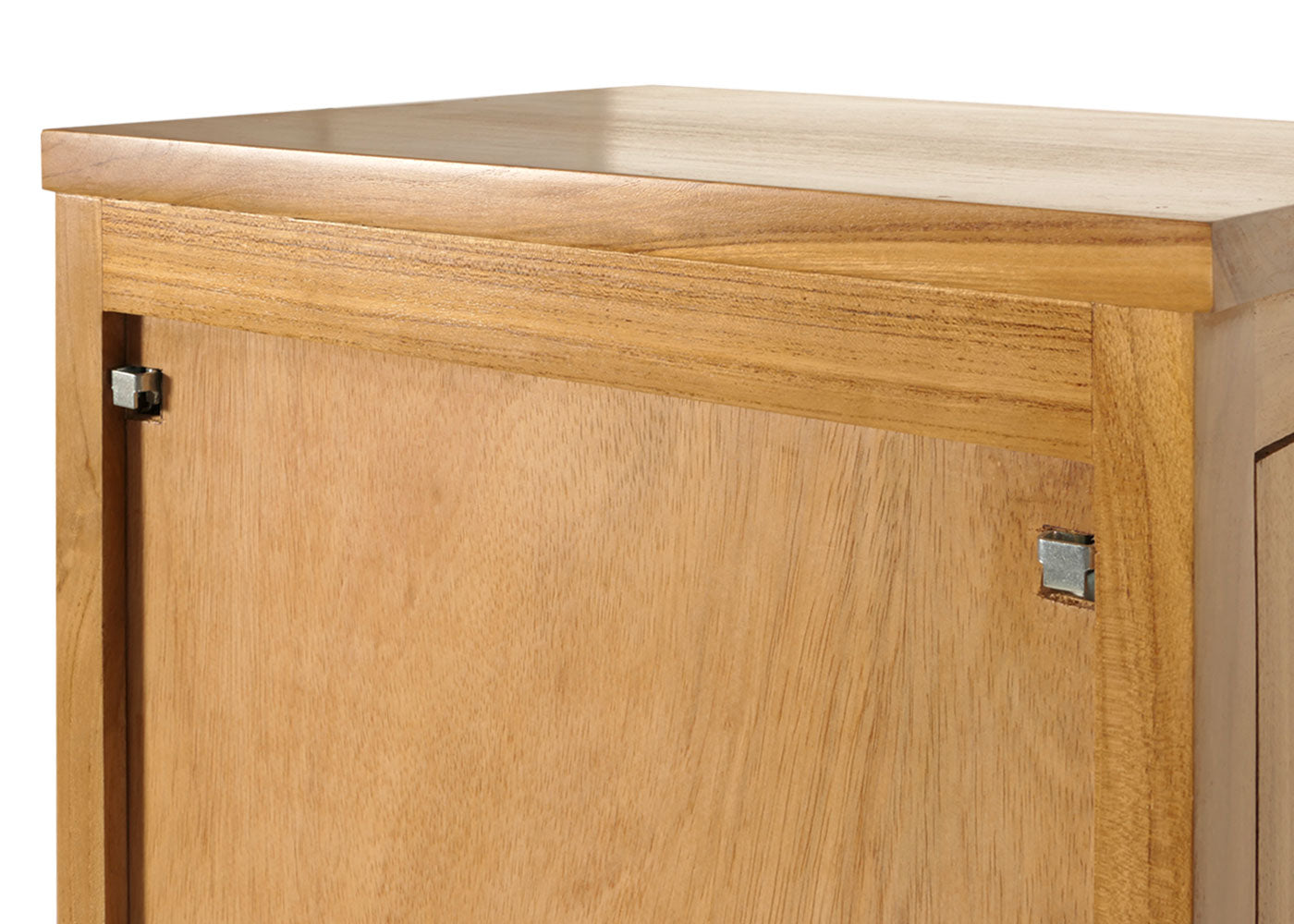 Cosmo Casa - Hoge Badkamerkast - Teak Kernhout - Natuurlijk