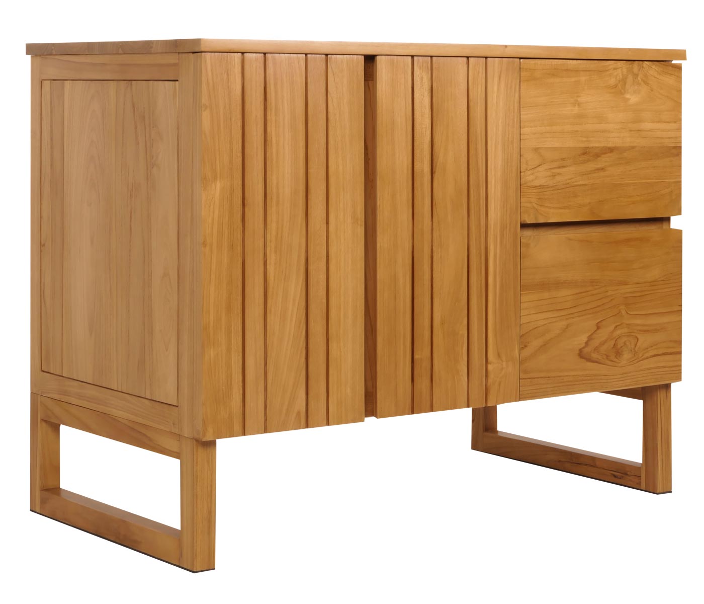 Cosmo Casa - Teak Wastafelkast - Wastafelkast - Hoogwaardig B-Kwaliteit Teak Kernhout - 20-30 Jaar - 82x106x56cm