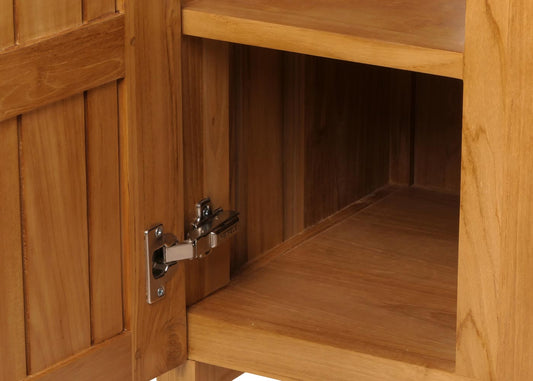 Cosmo Casa - Teak Wastafelkast - Wastafelkast - Hoogwaardig B-Kwaliteit Teak Kernhout - 20-30 Jaar - 82x106x56cm