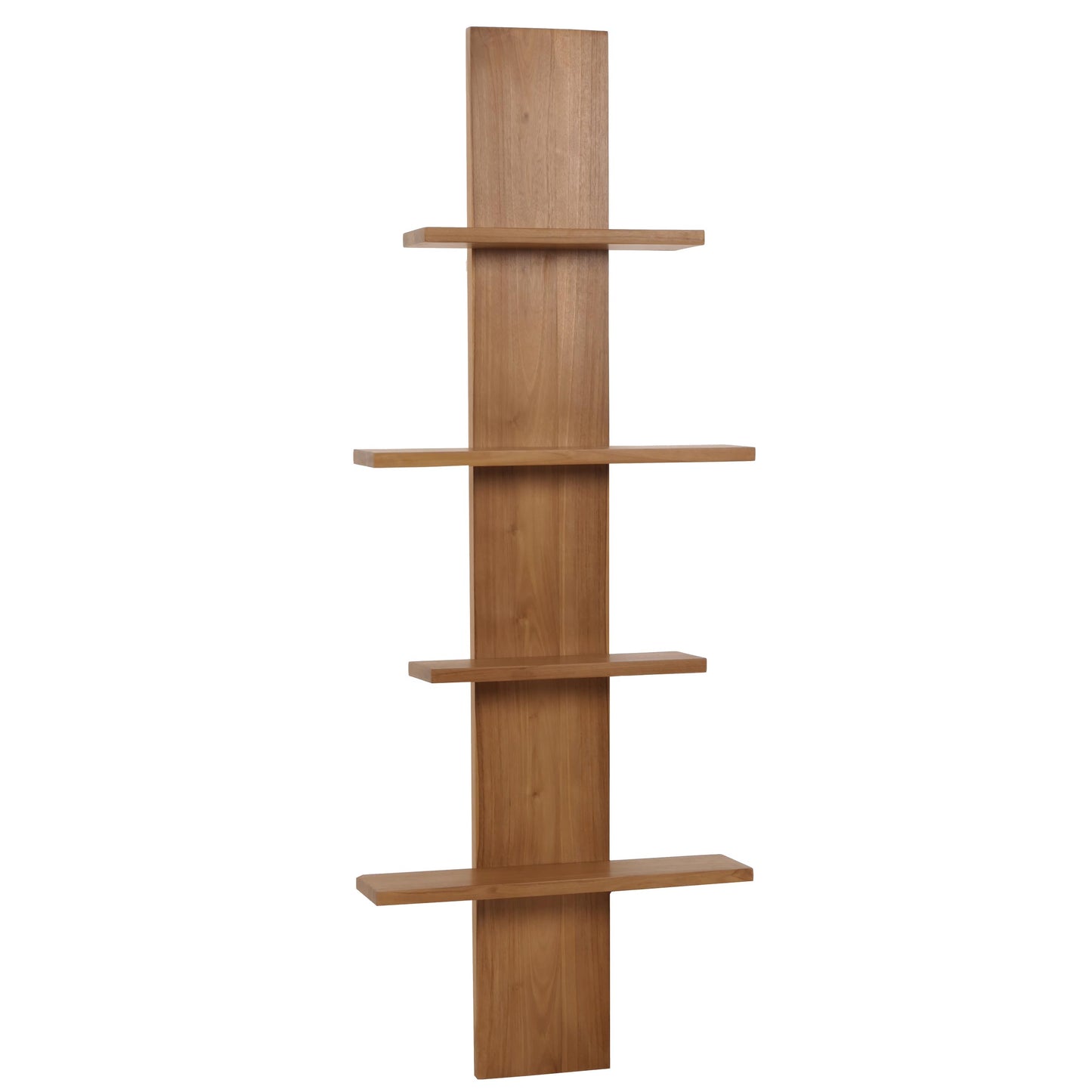 Cosmo Casa - Teak Wandplank - Badkamerplank - Hangplank - Hoogwaardig B-Kwaliteit Teak Kernhout - 20-30 Jaar - 51x56x15cm
