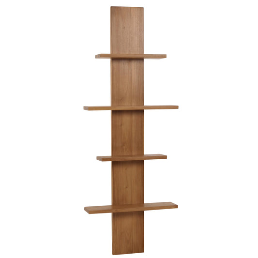 Cosmo Casa - Teak Wandplank - Badkamerplank - Hangplank - Hoogwaardig B-Kwaliteit Teak Kernhout - 20-30 Jaar - 51x56x15cm