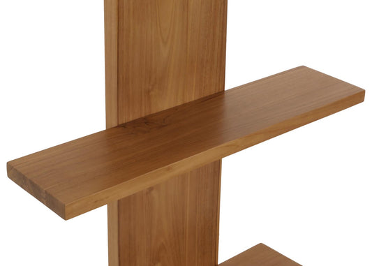 Cosmo Casa - Teak Wandplank - Badkamerplank - Hangplank - Hoogwaardig B-Kwaliteit Teak Kernhout - 20-30 Jaar - 51x56x15cm