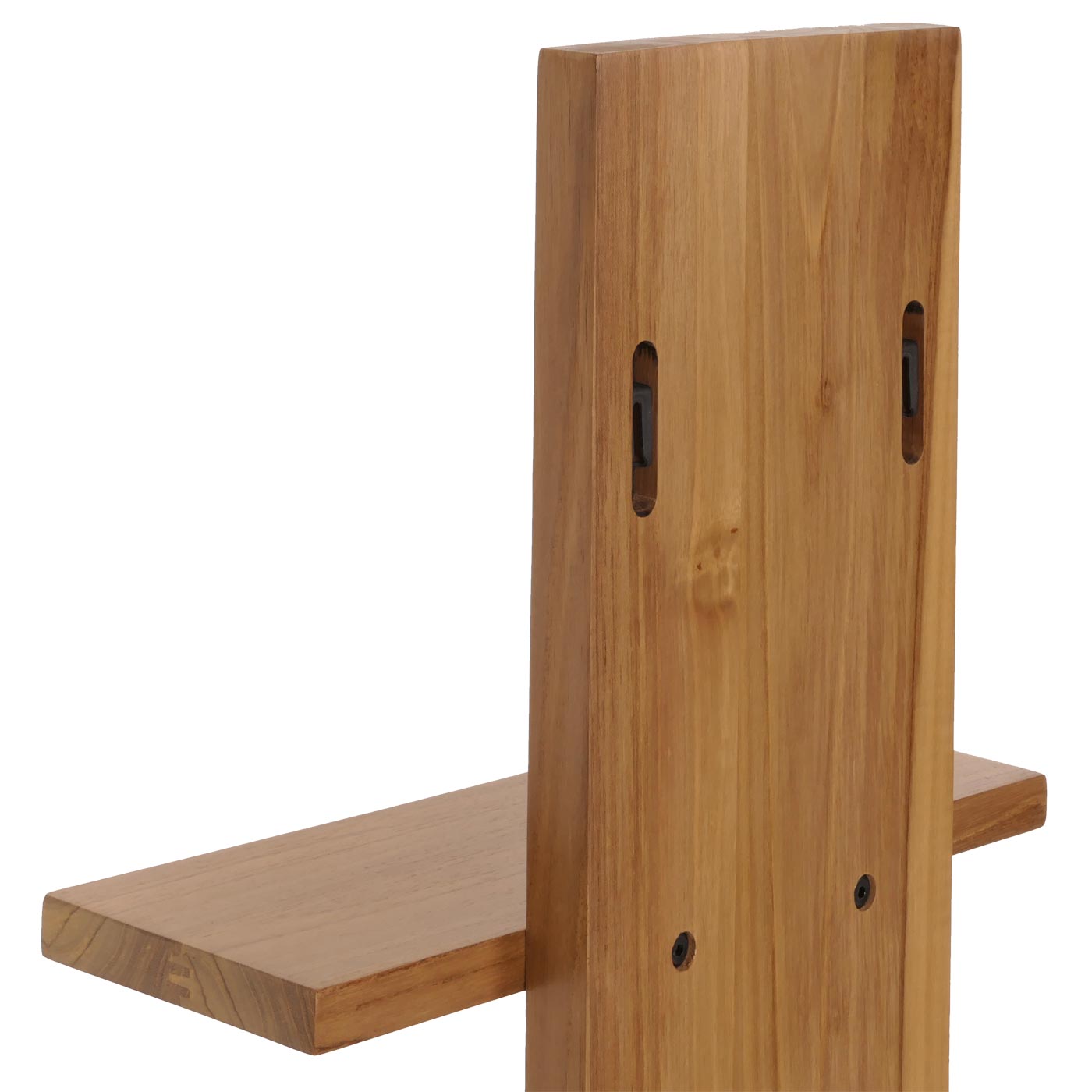 Cosmo Casa - Teak Wandplank - Badkamerplank - Hangplank - Hoogwaardig B-Kwaliteit Teak Kernhout - 20-30 Jaar - 51x56x15cm