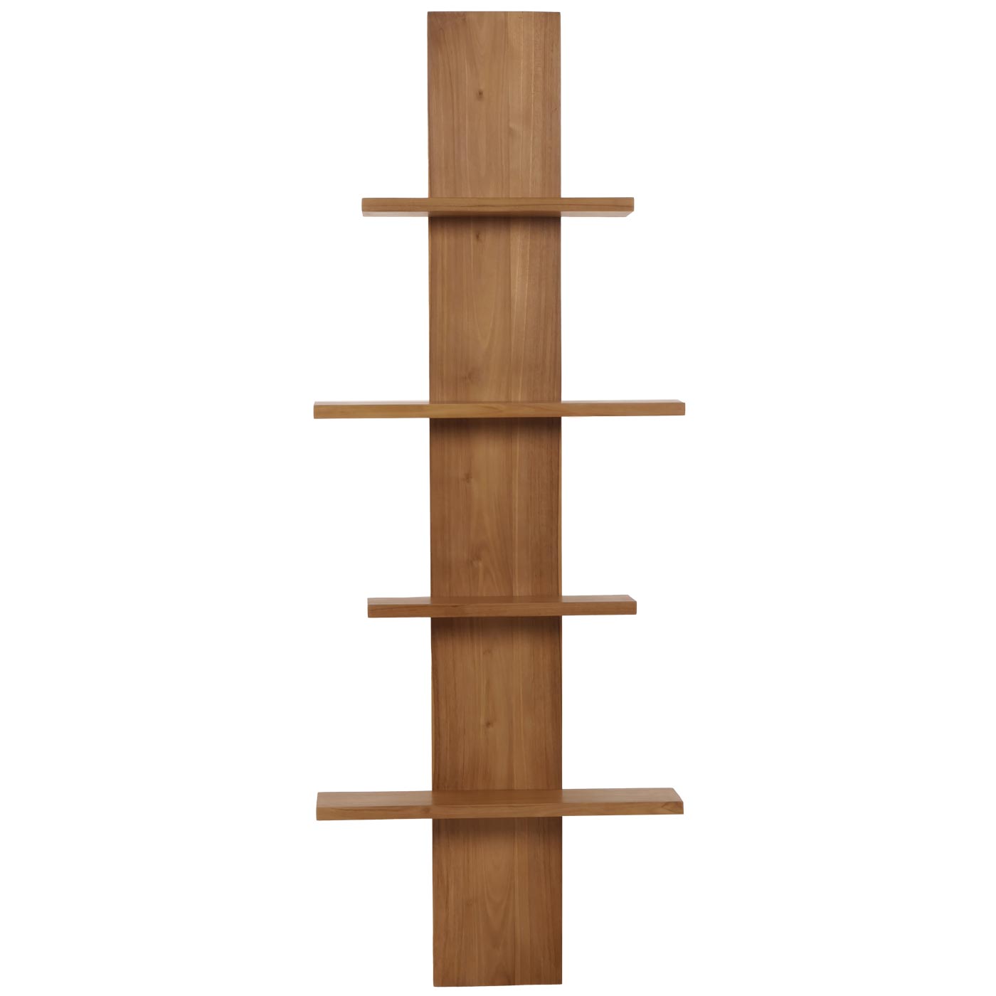 Cosmo Casa - Teak Wandplank - Badkamerplank - Hangplank - Hoogwaardig B-Kwaliteit Teak Kernhout - 20-30 Jaar - 51x56x15cm