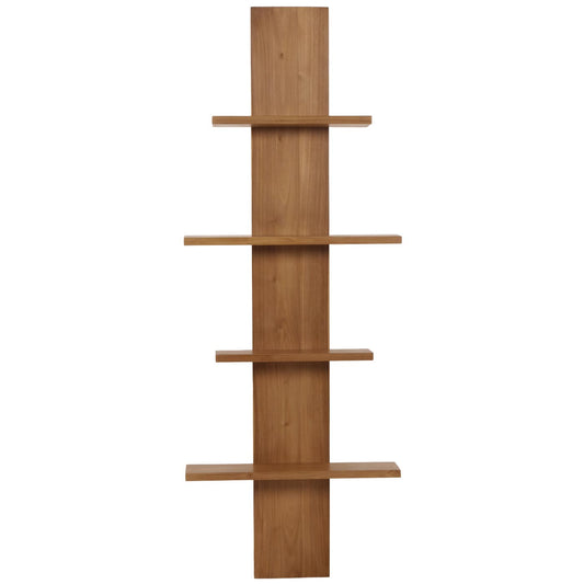 Cosmo Casa - Teak Wandplank - Badkamerplank - Hangplank - Hoogwaardig B-Kwaliteit Teak Kernhout - 20-30 Jaar - 51x56x15cm