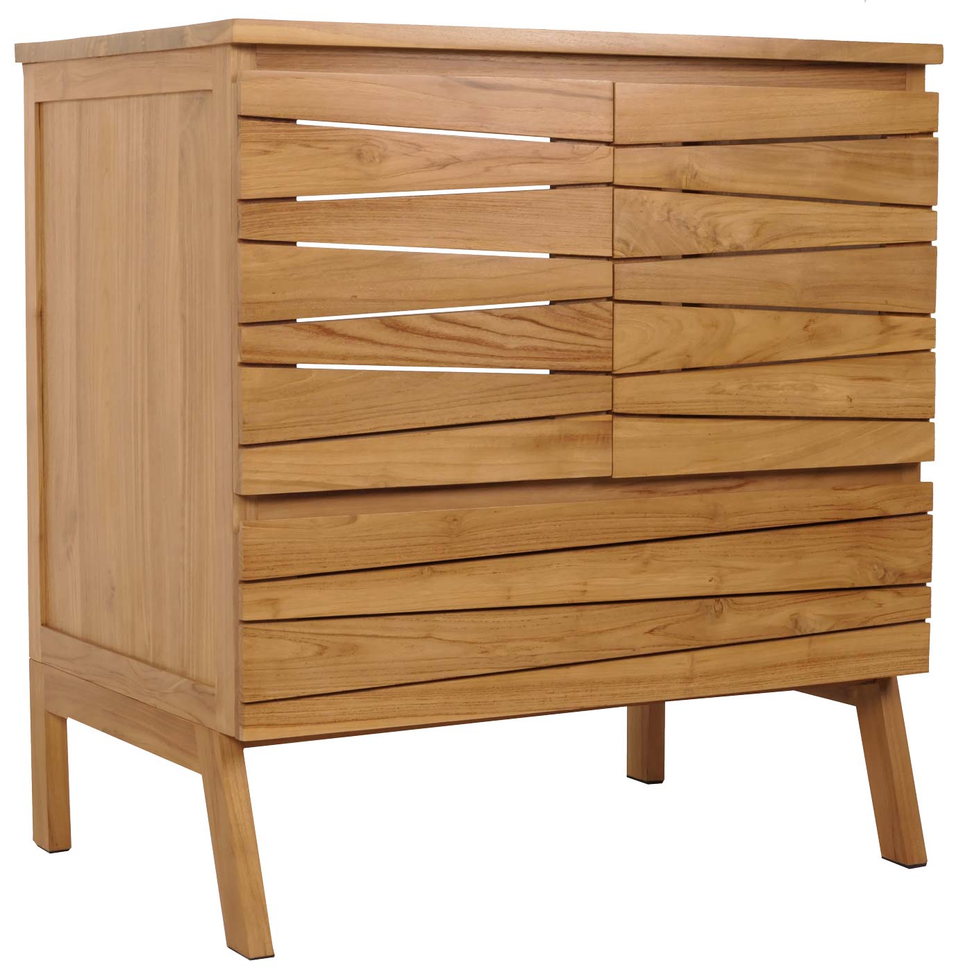 Cosmo Casa - Teak Wastafelkast - Hoogwaardig B-Kwaliteit Teak Kernhout - 20-30 Jaar - 87x81x56cm