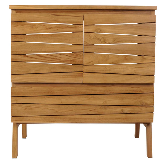 Cosmo Casa - Teak Wastafelkast - Hoogwaardig B-Kwaliteit Teak Kernhout - 20-30 Jaar - 87x81x56cm
