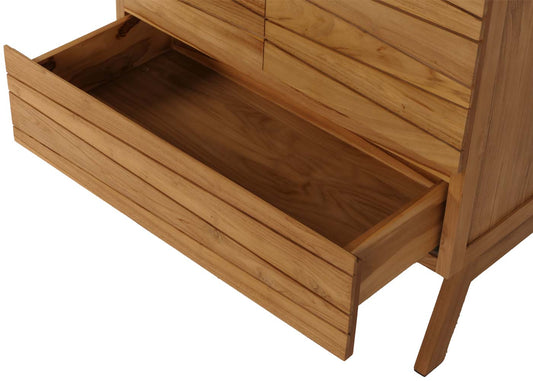 Cosmo Casa - Teak Wastafelkast - Hoogwaardig B-Kwaliteit Teak Kernhout - 20-30 Jaar - 87x81x56cm