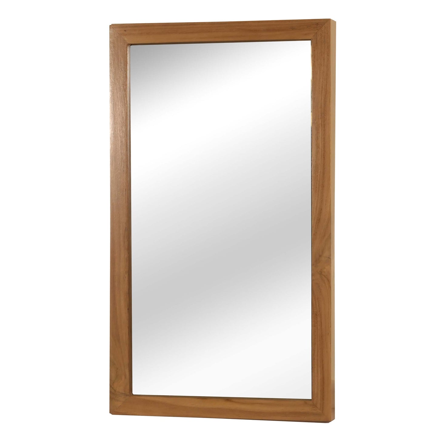 Cosmo Casa - Wandspiegel - Badkamerspiegel - Teak Frame - Natuurlijk