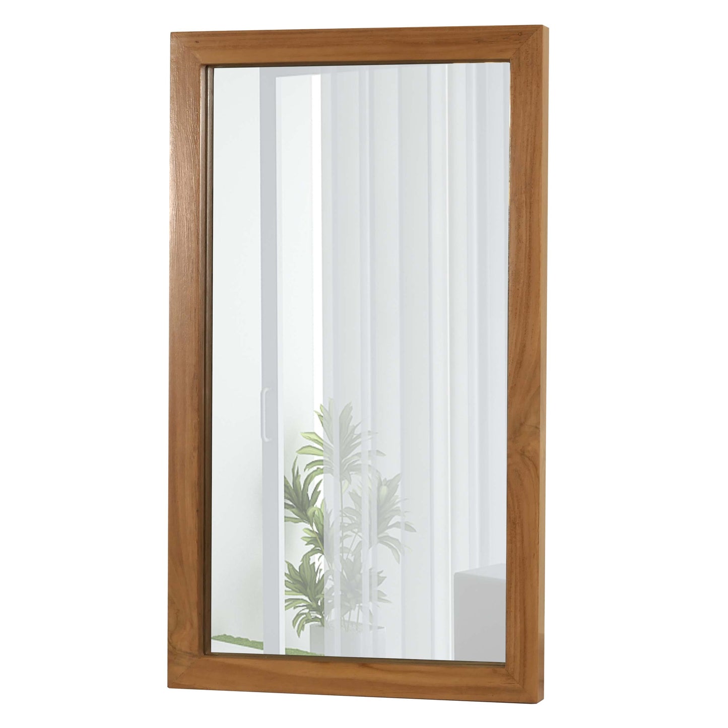 Cosmo Casa - Wandspiegel - Badkamerspiegel - Teak Frame - Natuurlijk