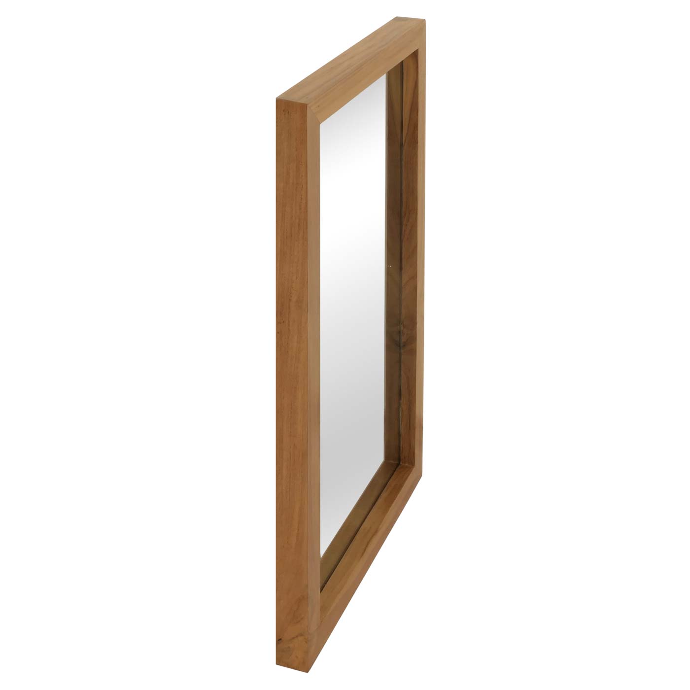 Cosmo Casa - Wandspiegel - Badkamerspiegel - Teak Frame - Natuurlijk