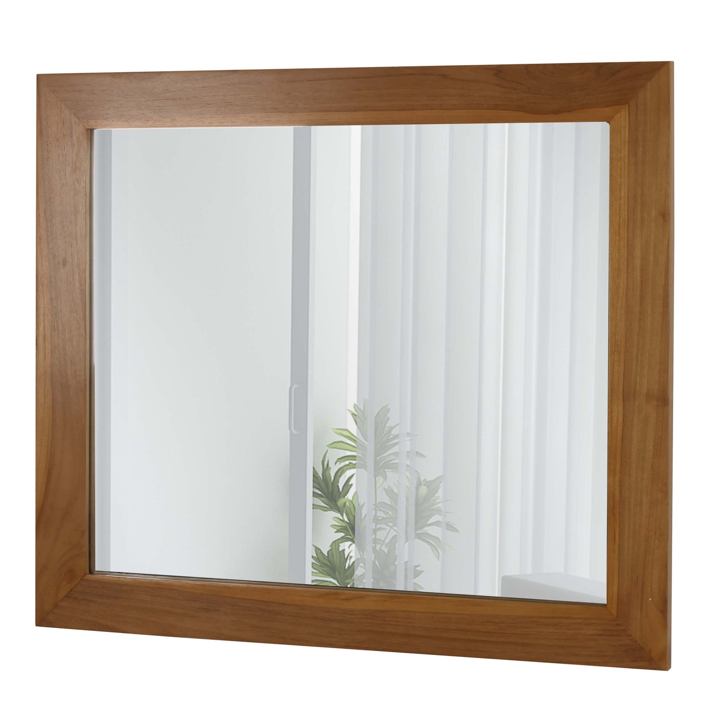 Cosmo Casa - Wandspiegel - Badkamerspiegel - Teak Frame - Natuurlijk