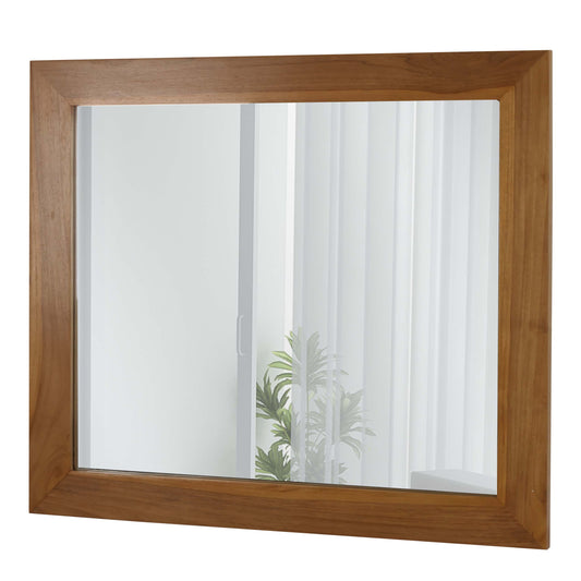 Cosmo Casa - Wandspiegel - Badkamerspiegel - Teak Frame - Natuurlijk