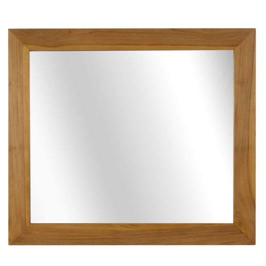 Cosmo Casa - Wandspiegel - Badkamerspiegel - Teak Frame - Natuurlijk