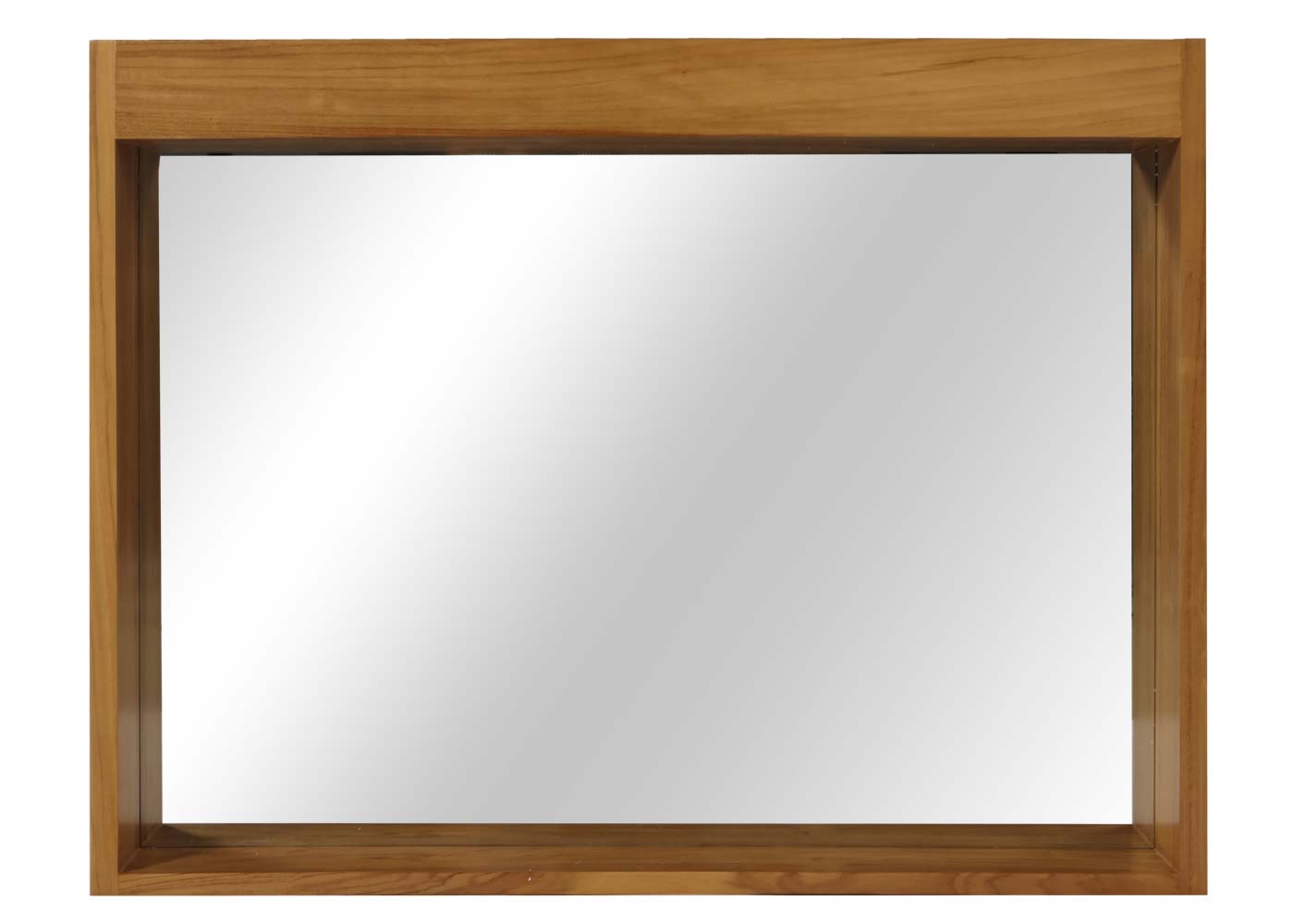 Cosmo Casa - Wandspiegel - Badkamerspiegel - Teak Frame - Natuurlijk