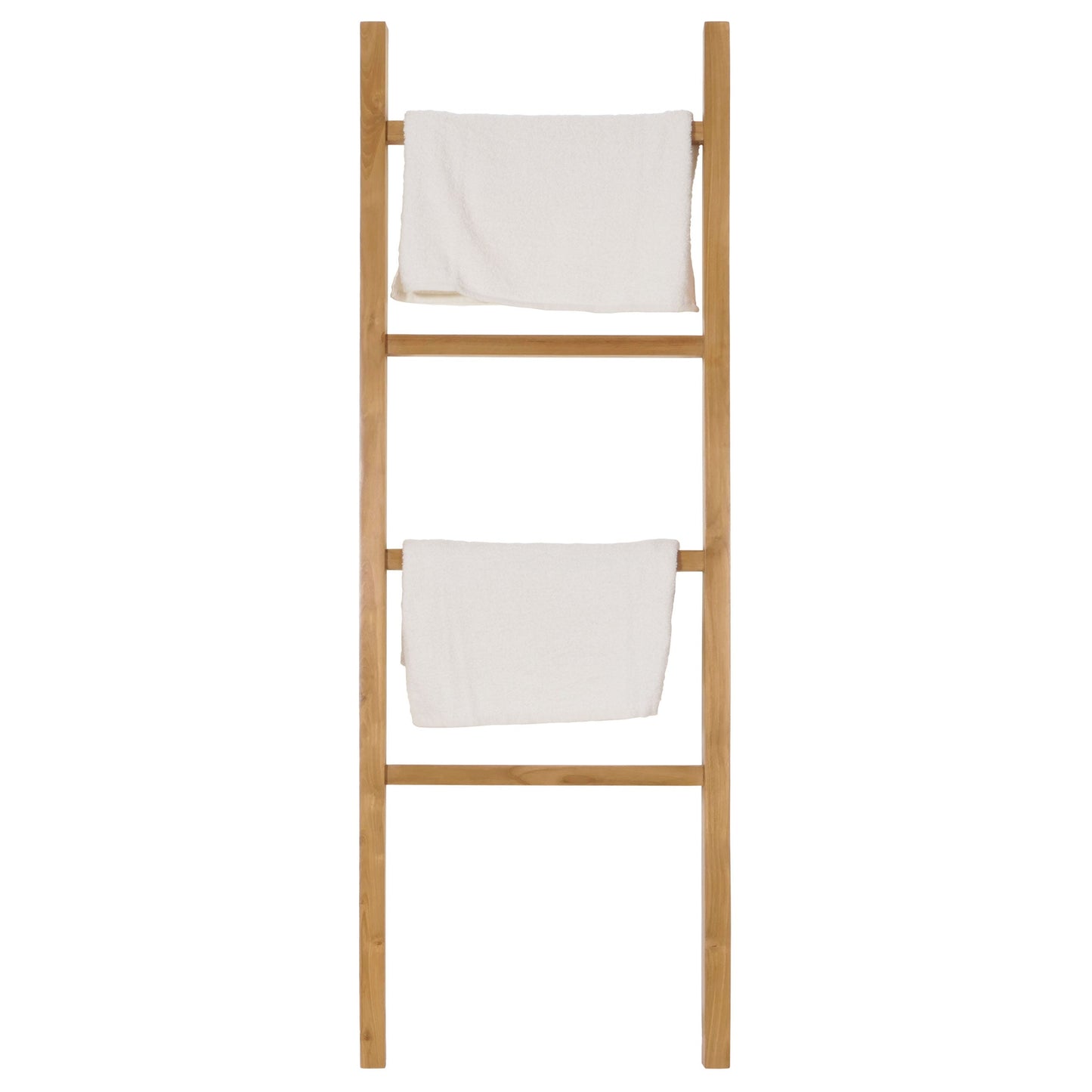 Cosmo Casa - Handdoekhouder - 4 Stangen - Teak Kernhout - Natuurlijk