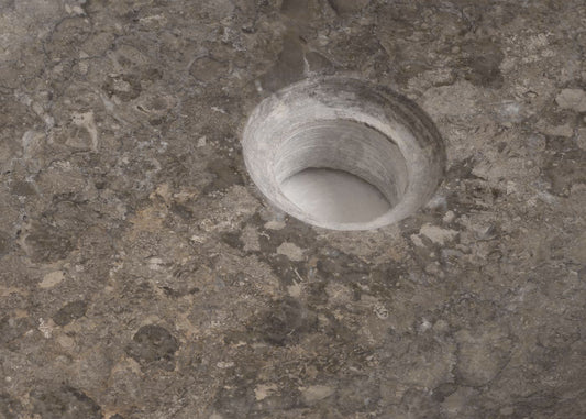 Cosmo Casa - Opzetwastafel - Marmer - Natuursteen - Grijs