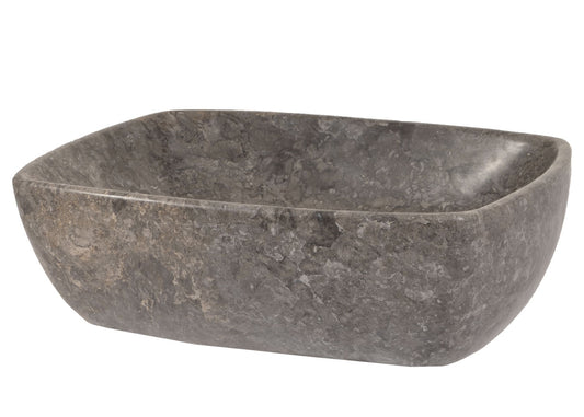 Cosmo Casa - Opzetwastafel - Marmer - Natuursteen - Grijs