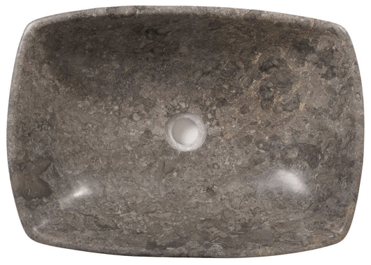 Cosmo Casa - Opzetwastafel - Marmer - Natuursteen - Grijs